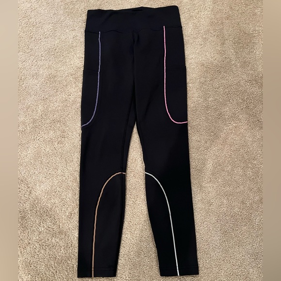 Outdoor Voices FrostKnit 7/8 Legging - Black Rainbow Reflective - Picture 6 of 10